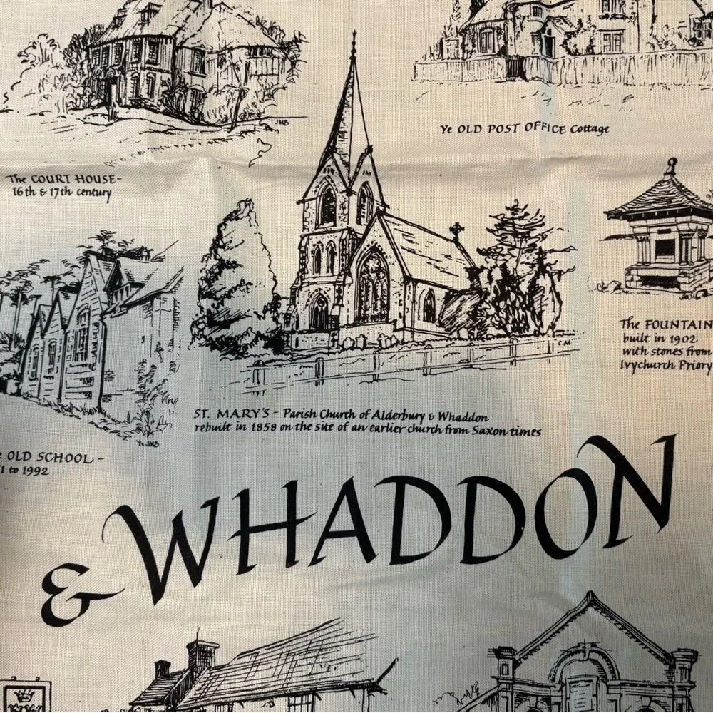 Alderbury and Whaddon English Village Tea Towel